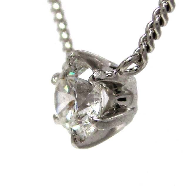 ネックレス ダイヤプチ Pt850/Pt900 トップW8.5*H6.2mm