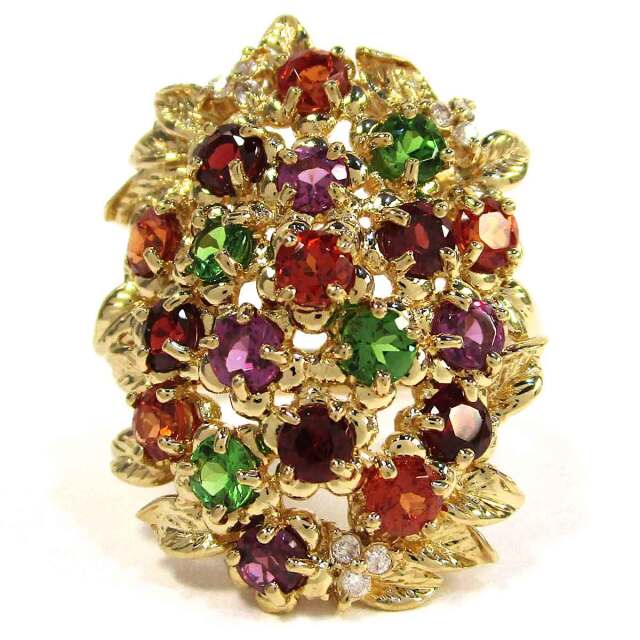 K18 紫石 16号 リング K18 1Pカラーストーンリング 青紫石 #16 2.5g